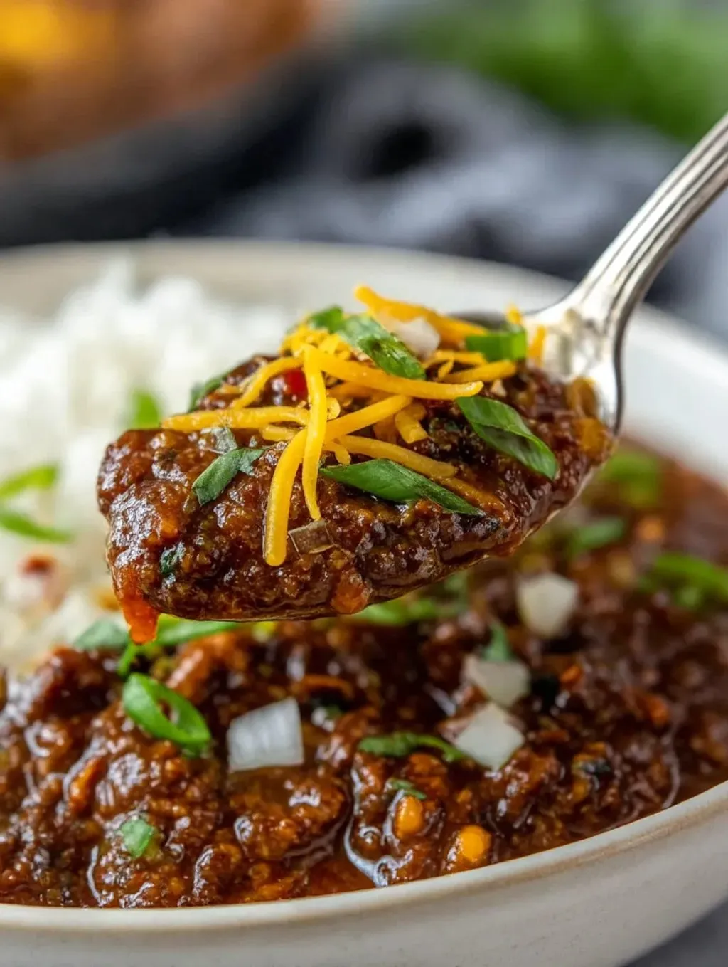 A spoonful of Korean chile con carne.