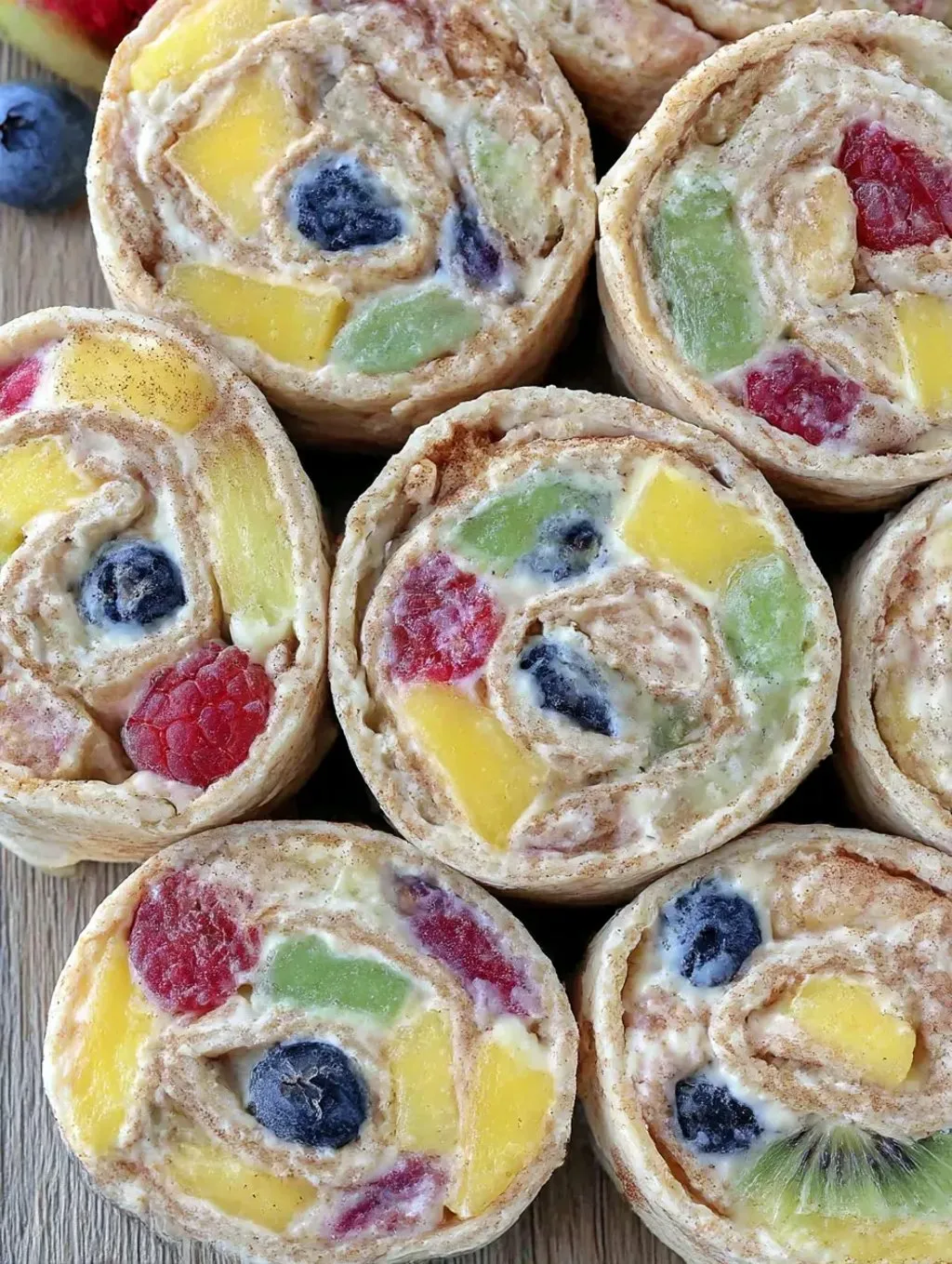 A variety of fruit roll ups with different flavors.