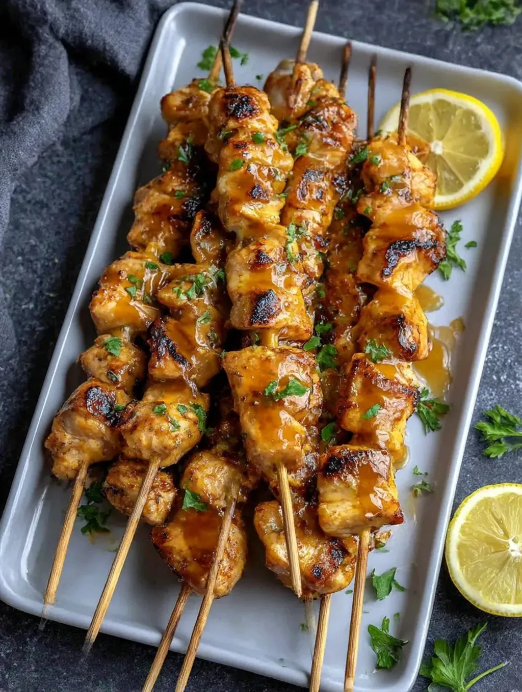 Grilled Cowboy Butter Chicken Skewers.