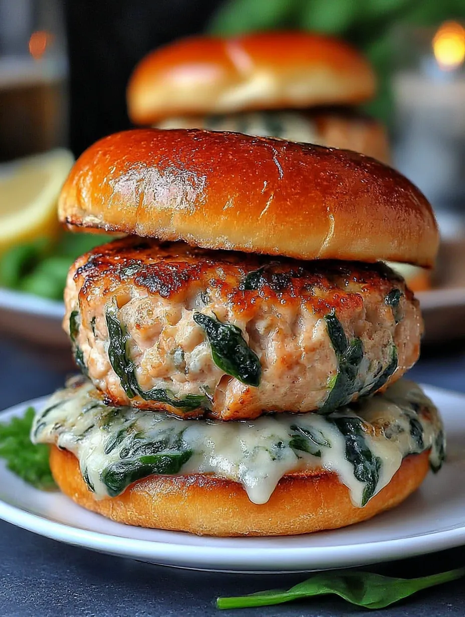 A burger with a slice of lemon on top.