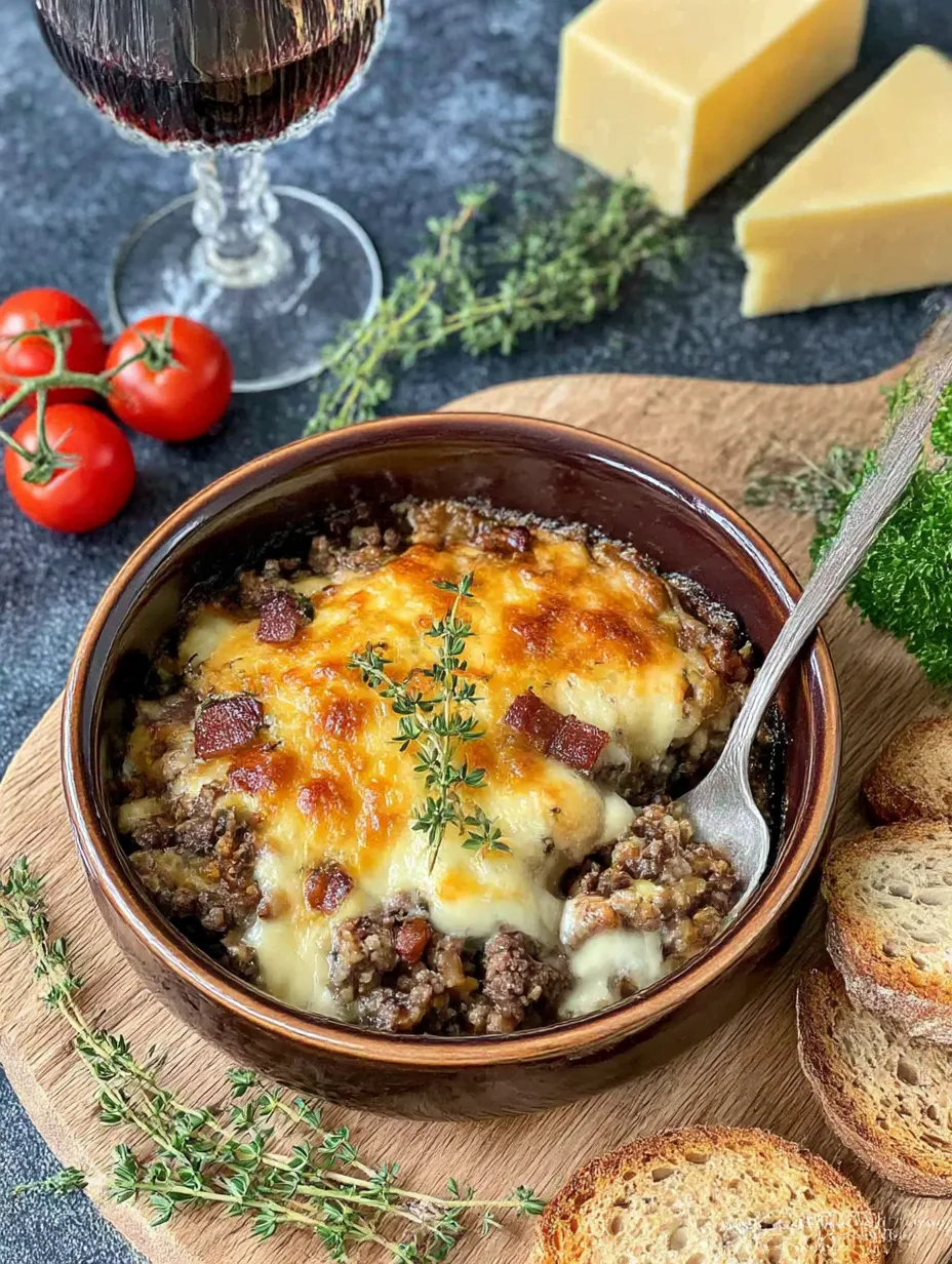 A bowl of food with a spoon in it.