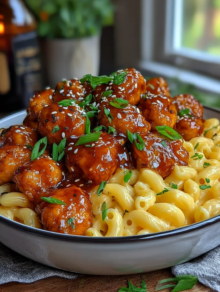 A plate of food with chicken and noodles.
