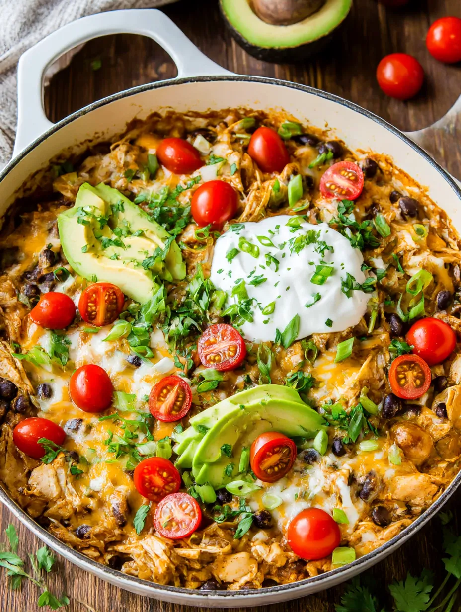 A bowl of food with tomatoes and avocado.