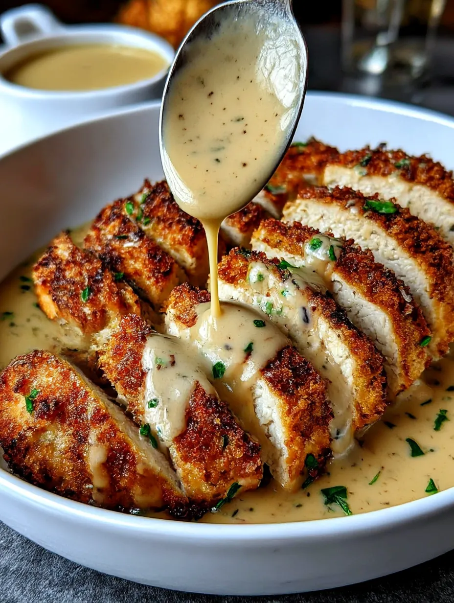 A bowl of chicken with sauce.