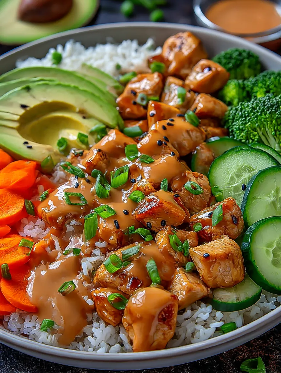 A plate of food with rice, meat, and vegetables.