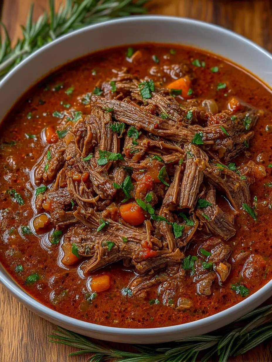 A bowl of beef stew with carrots and green onions.