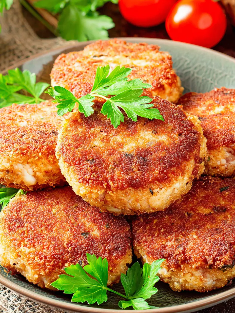 A plate of fish cakes.