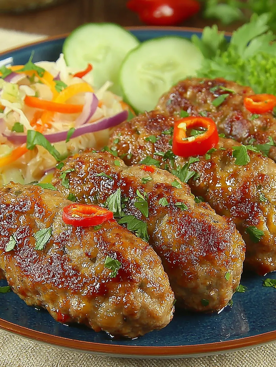 Sliced meat with peppers and cucumbers.