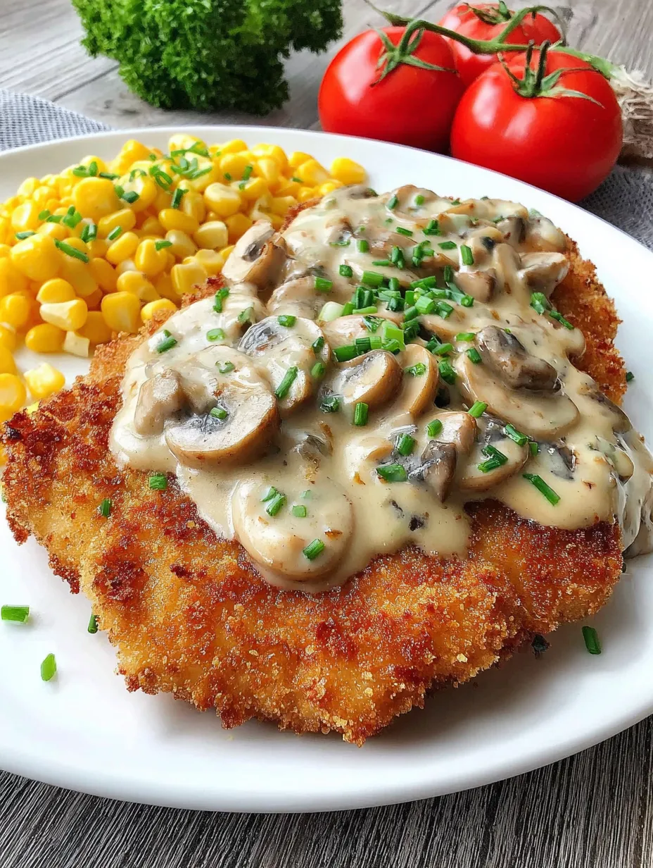 A plate of food with mushrooms and corn.