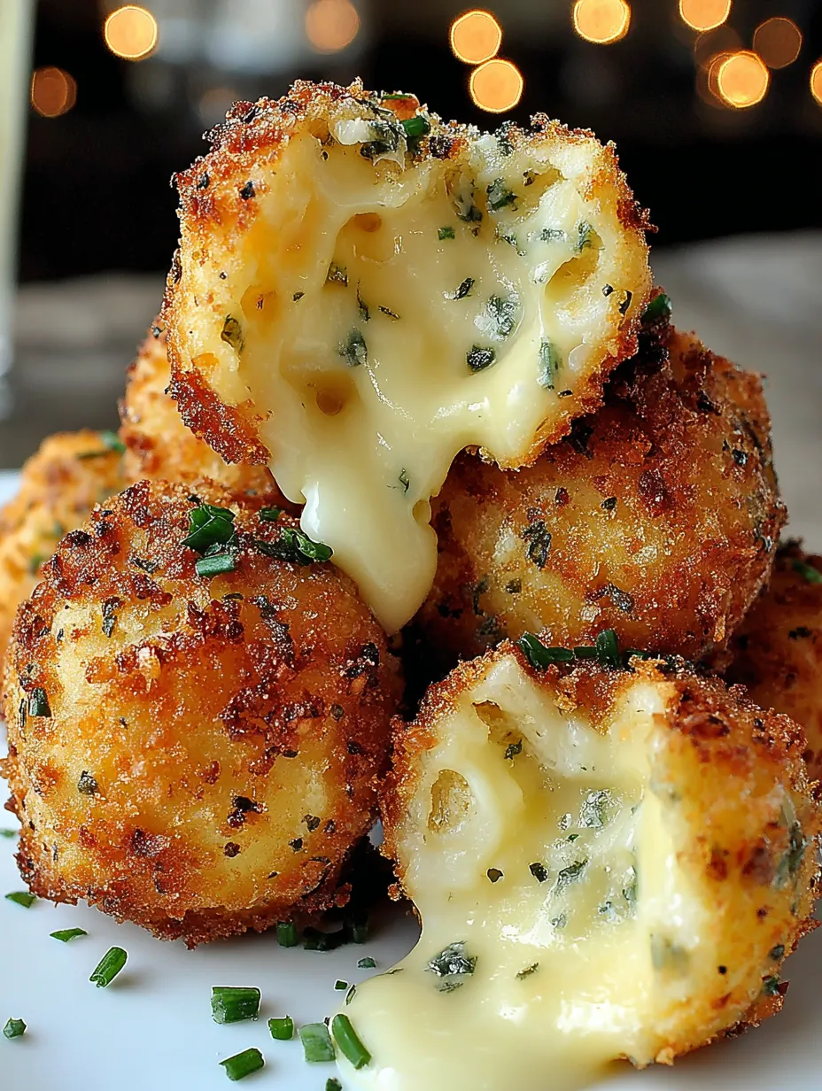 A plate of cheese balls.