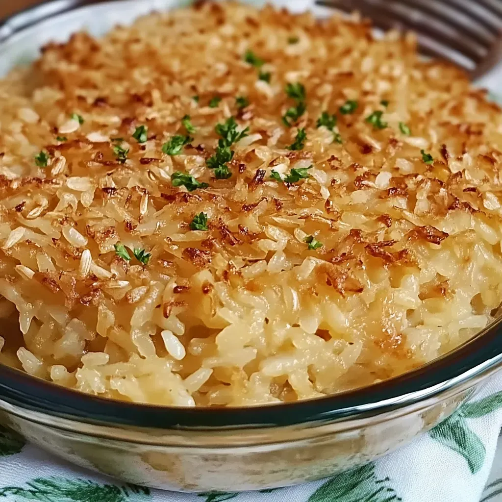 A bowl of food with rice and herbs.
