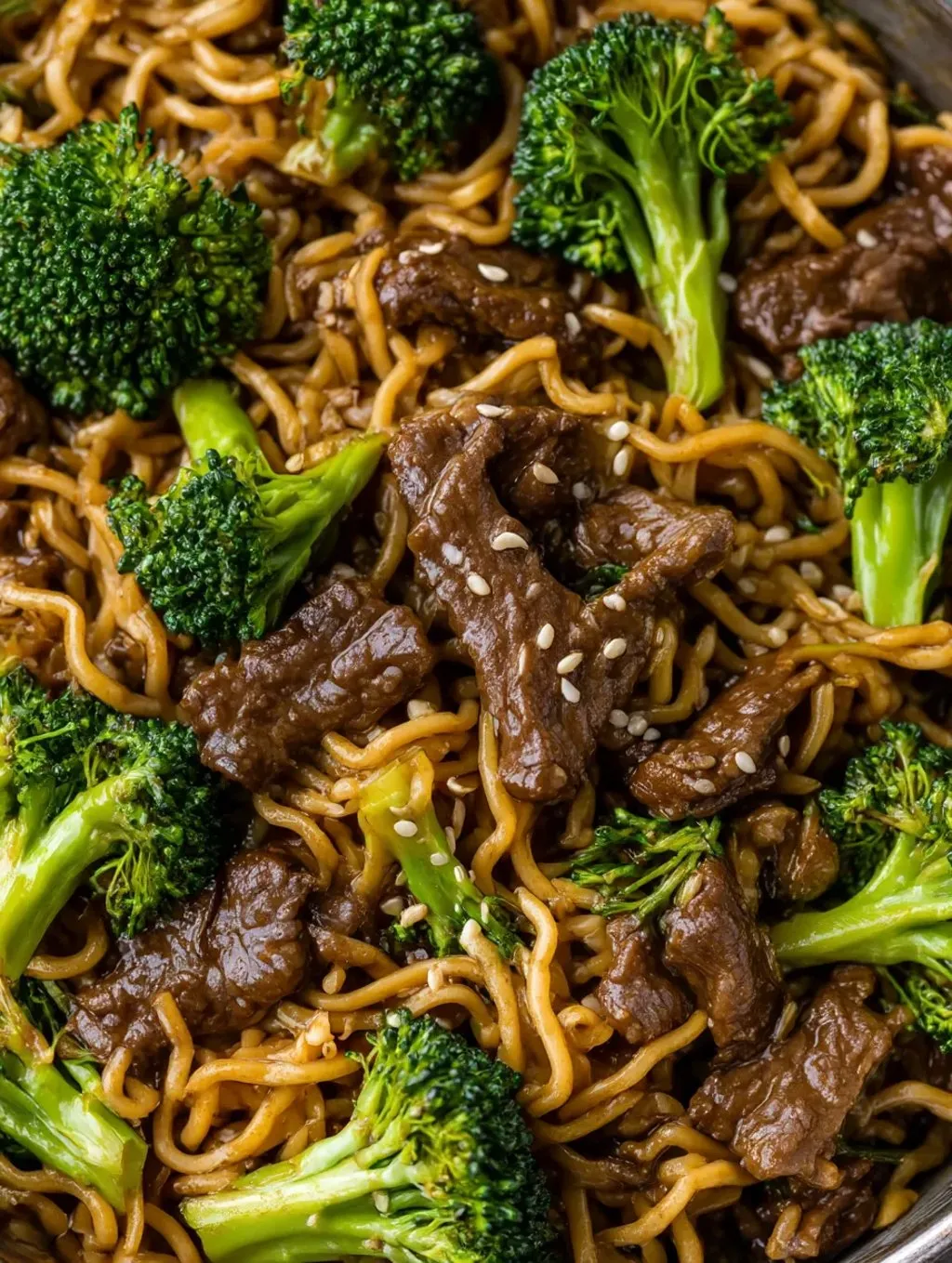 A bowl of ground beef teriyaki ramen.