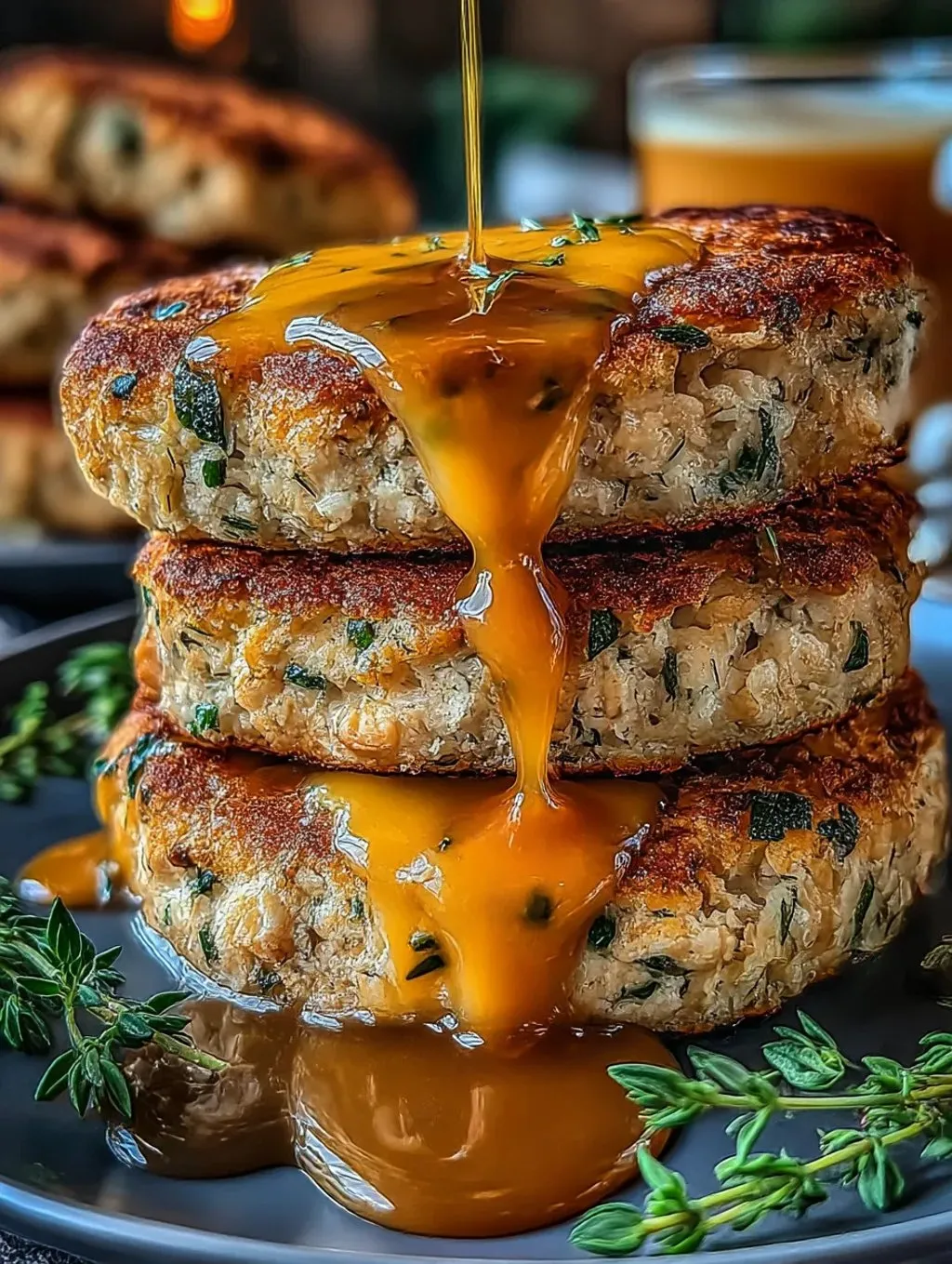Cheddar Ranch Chicken Burgers.