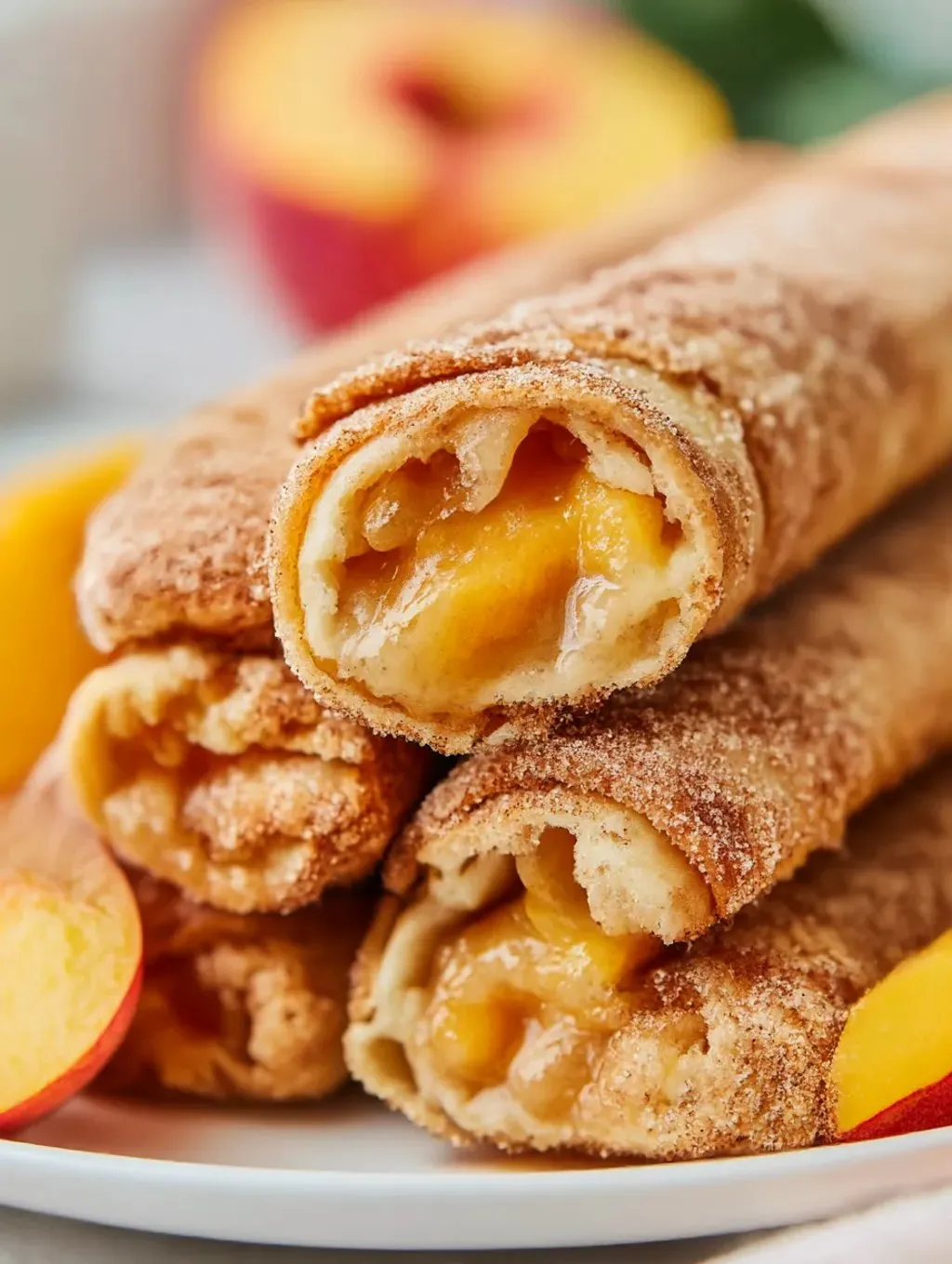 Peach Cobbler Egg Rolls.