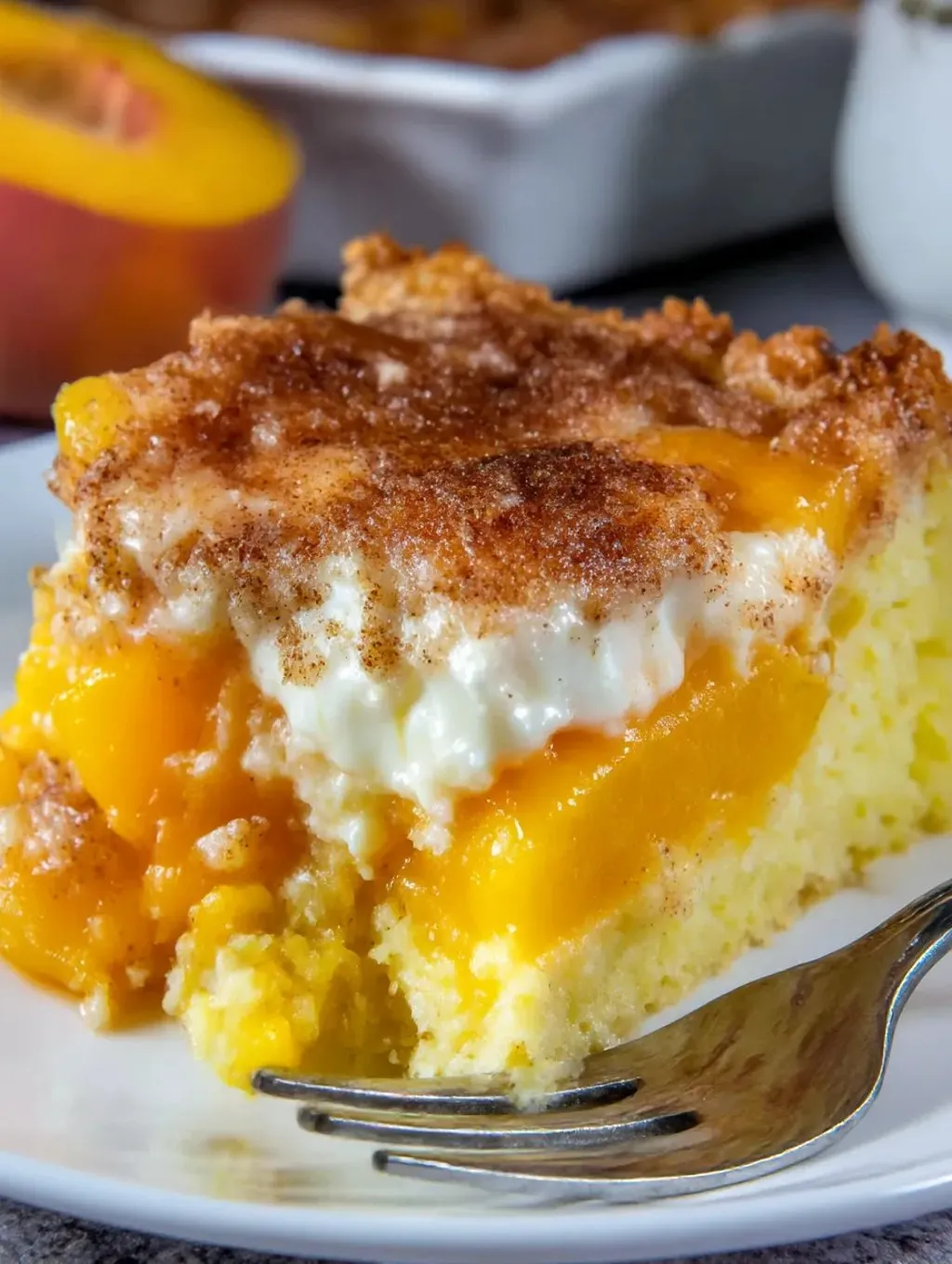 A slice of cake with a fork.