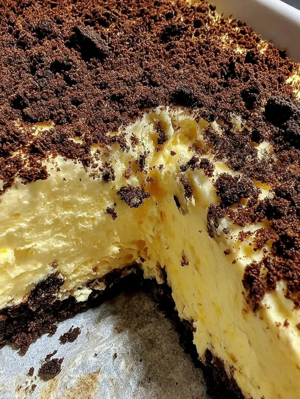 A slice of Oreo Dirt Cake.