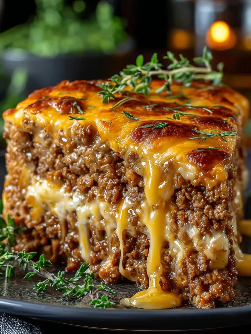 A slice of cheesy ground beef empanadas.