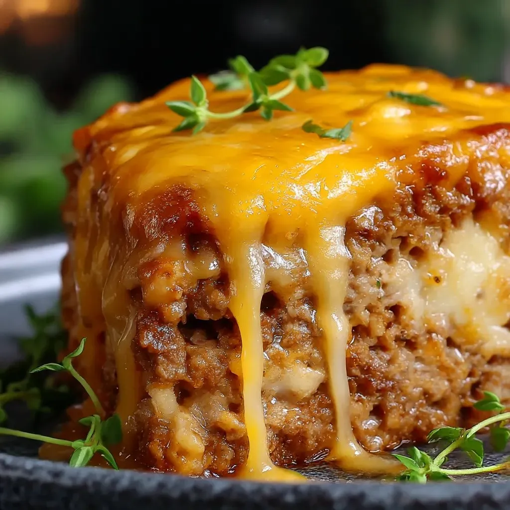 A close up of a delicious cheesy ground beef empanada.