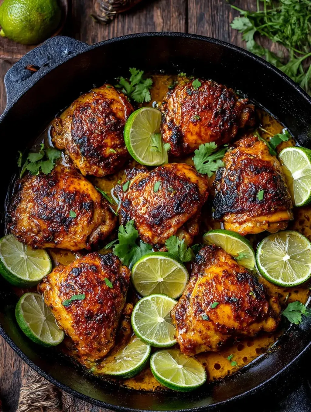 Chili Lime Chicken in a pan.