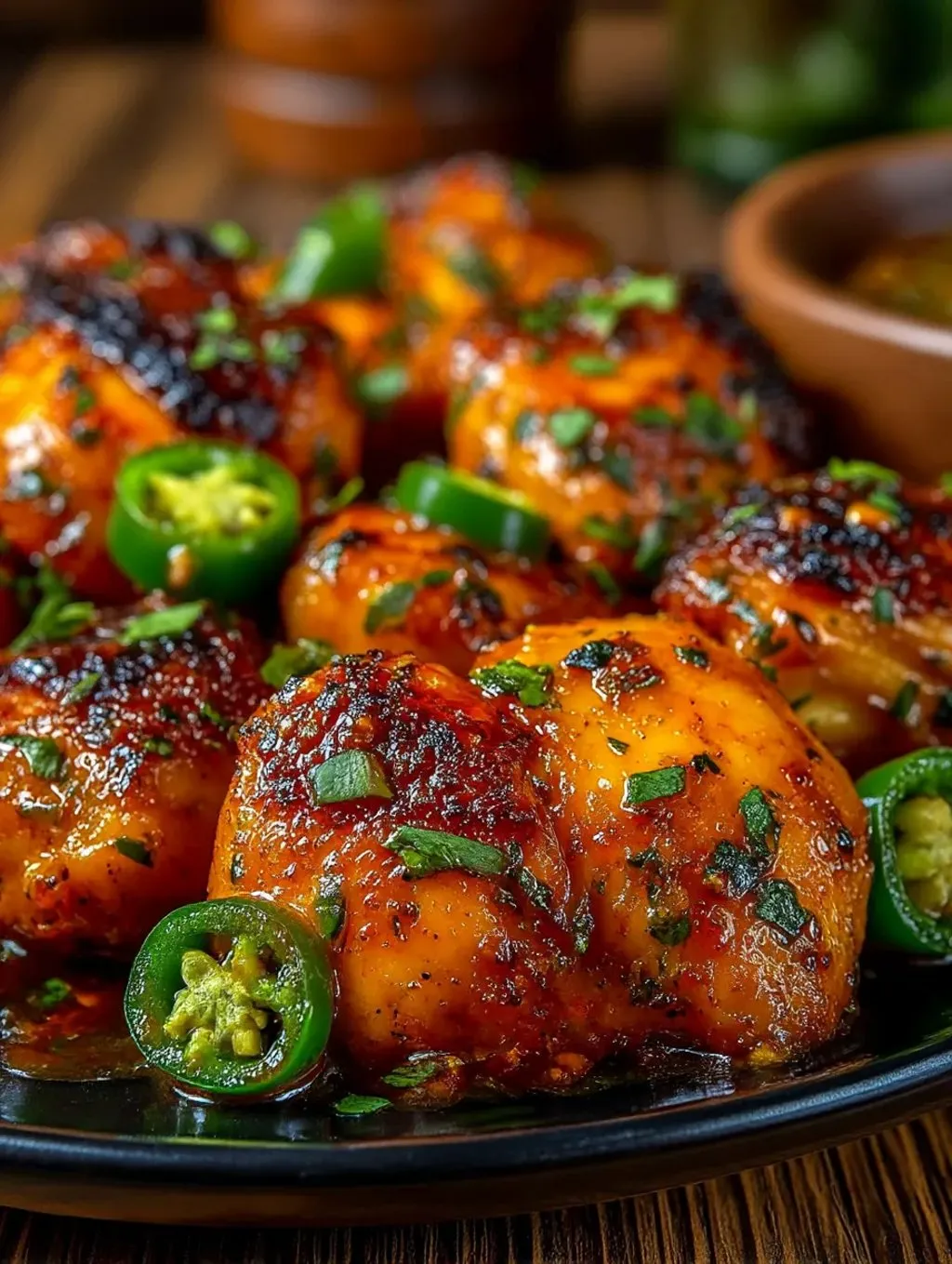A plate of jalapeno chicken.
