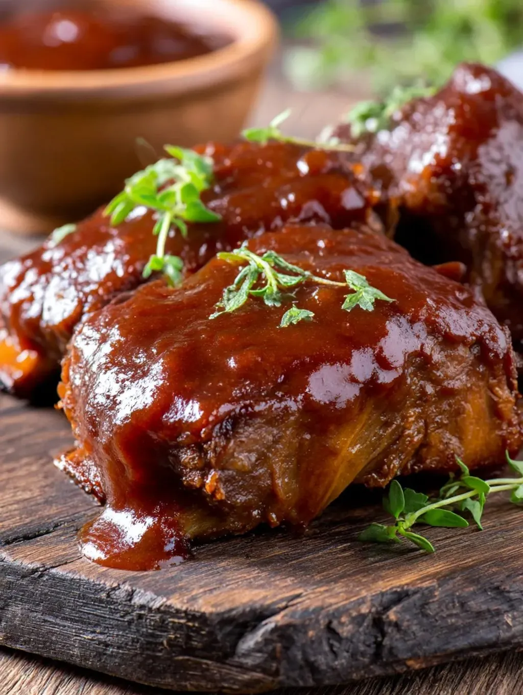 A close up of a barbecue sauce recipe.