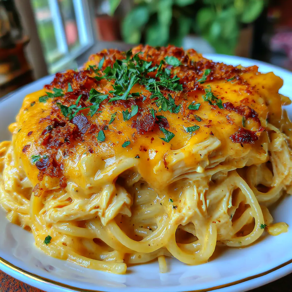 A plate of food with cheese and bacon.