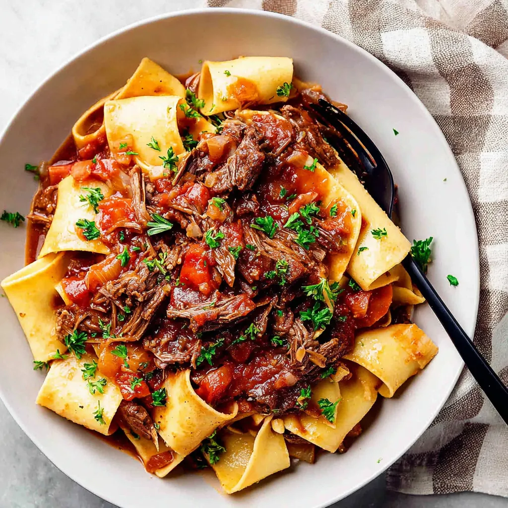 A bowl of pasta with meat and tomato sauce.