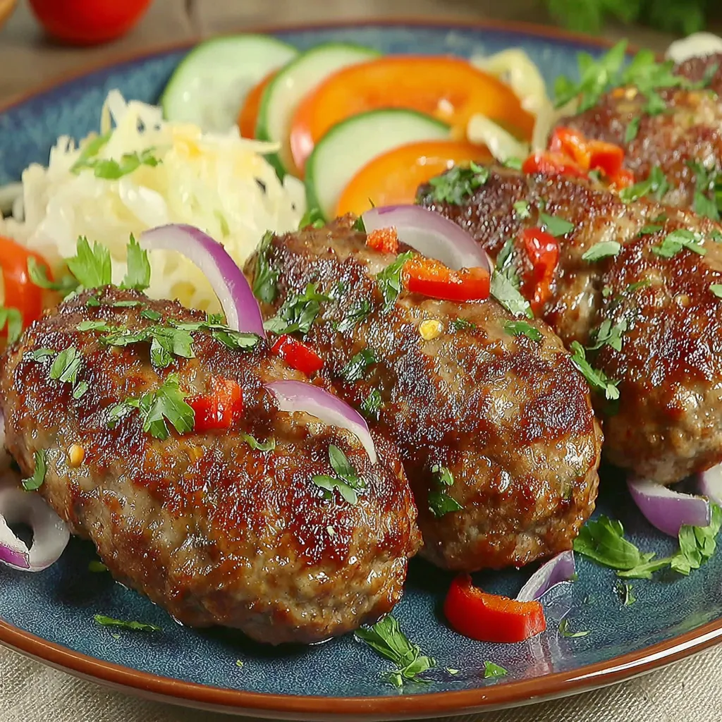 A plate of meatballs and vegetables.