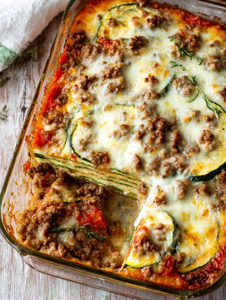A dish of food with a slice missing.
