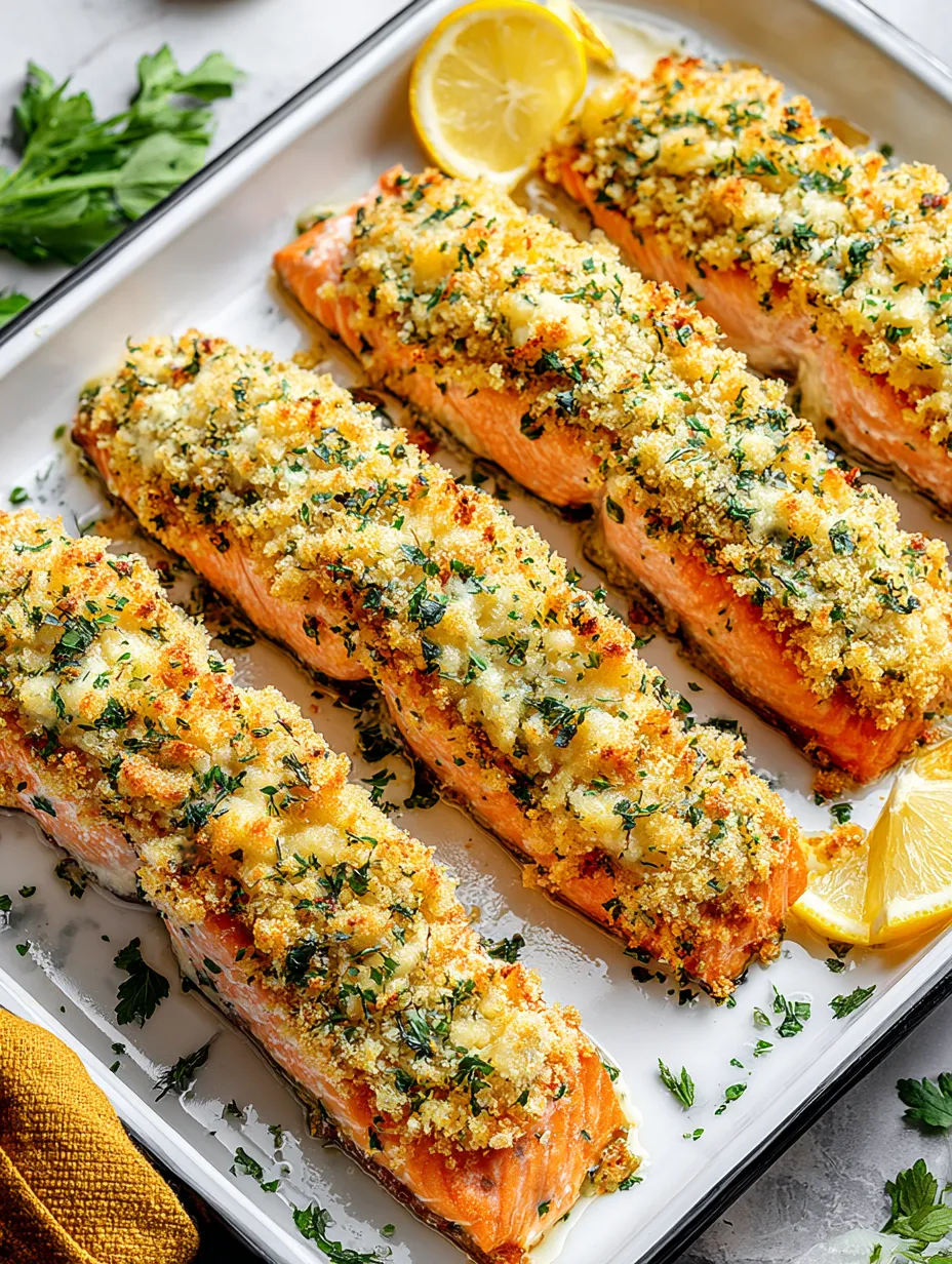 A pan of fish sticks with lemon wedges on top.