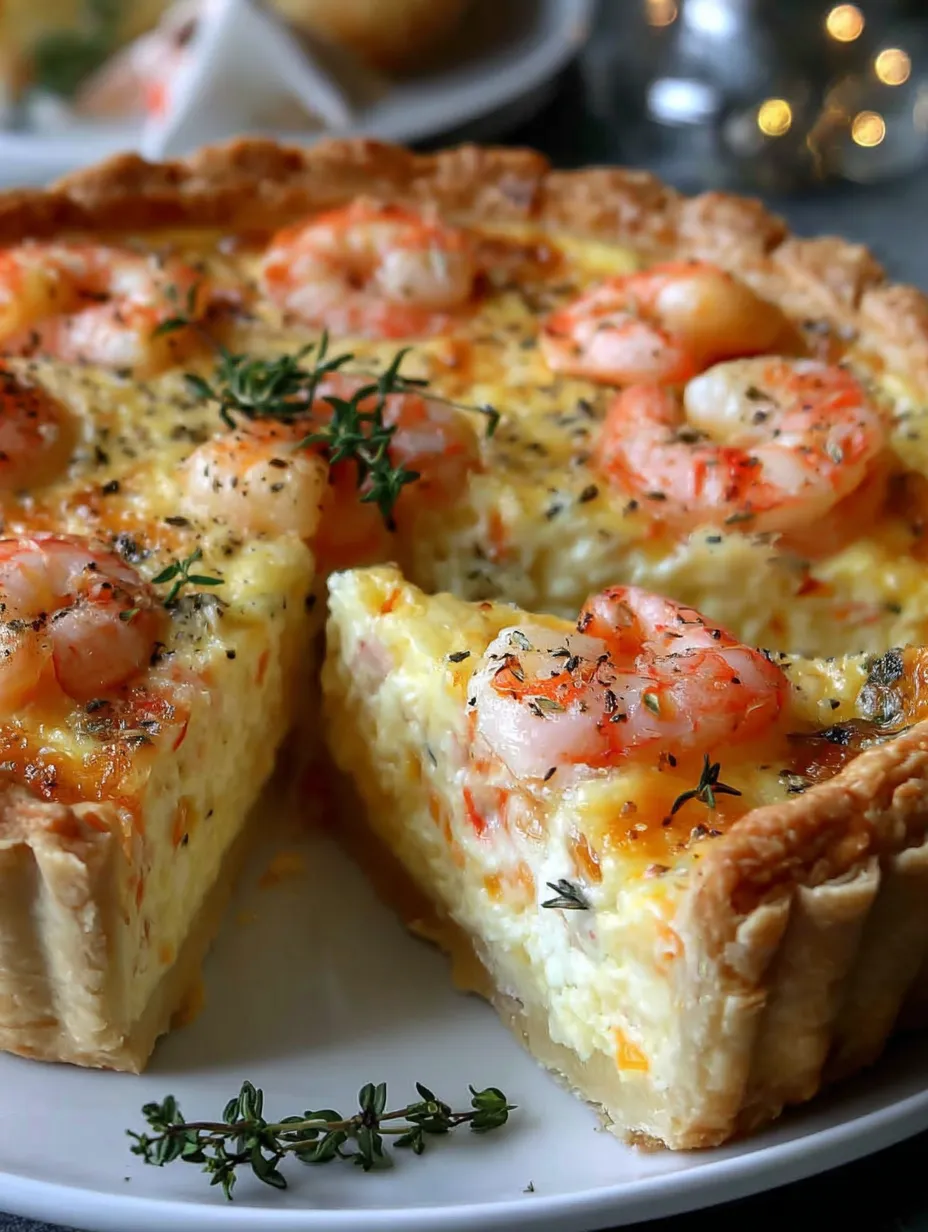 A slice of shrimp and cheese pie.