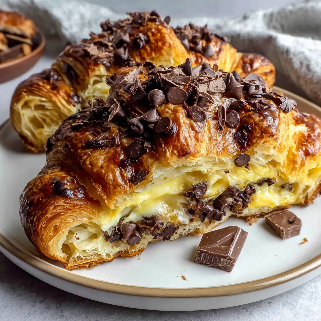 A plate of food with chocolate and cream.