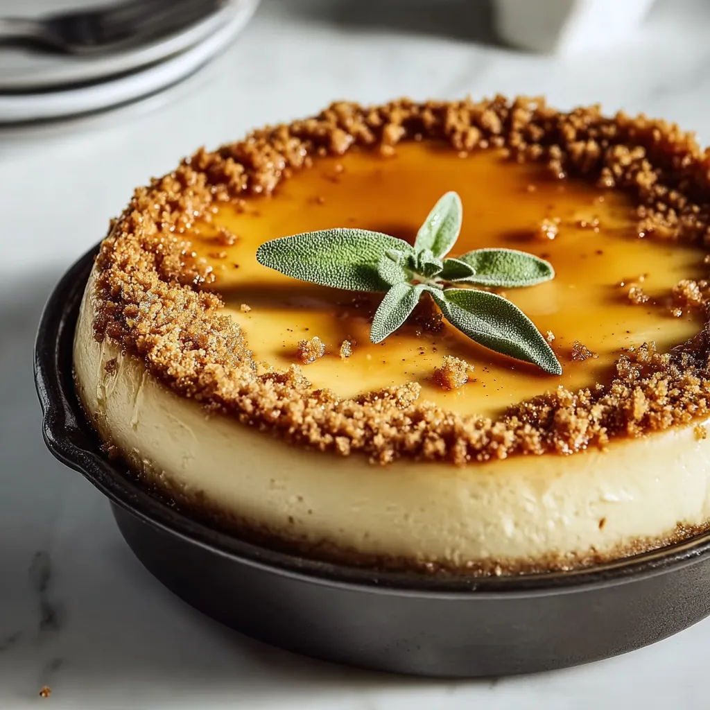 A slice of cheesecake with a leaf on top.