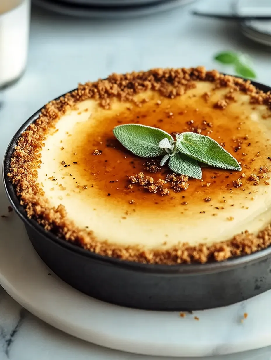 A pie with a green leaf on top.