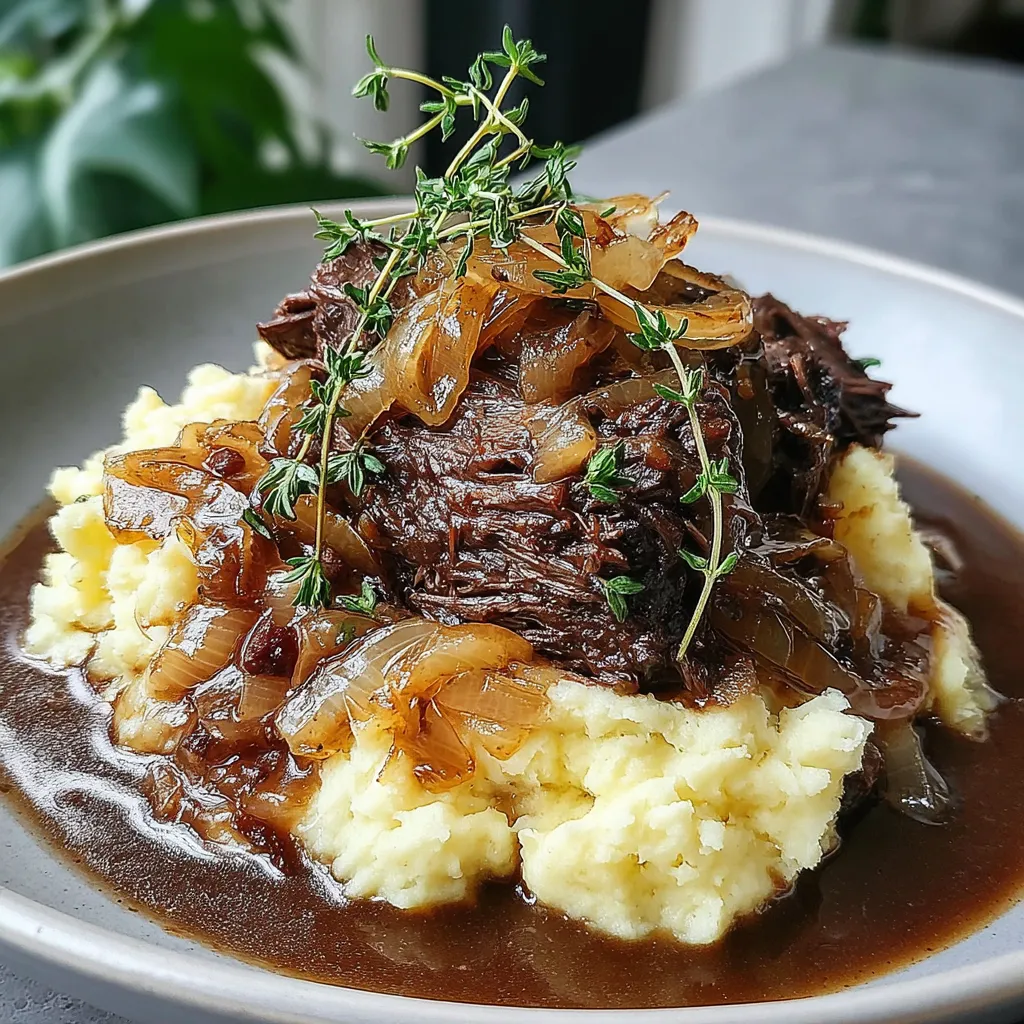 A plate of food with onions on top.