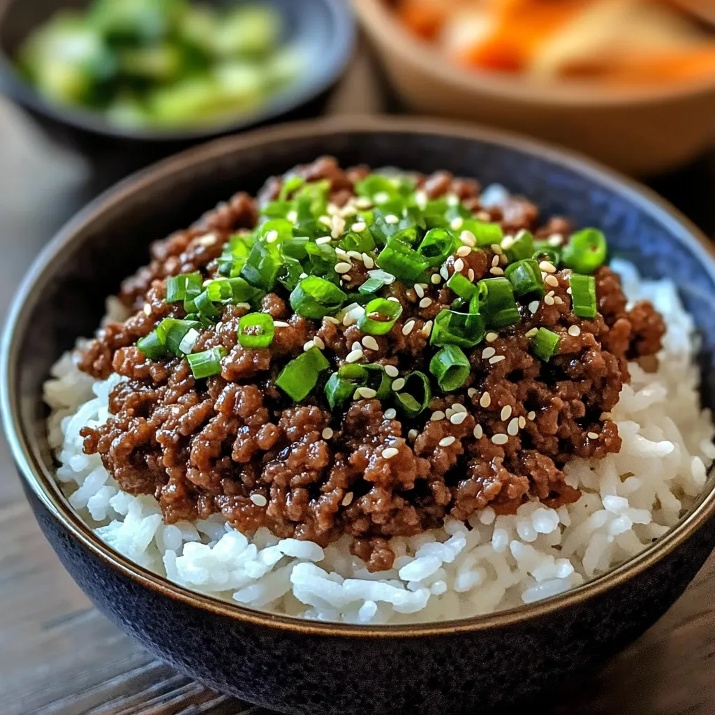 A bowl of rice with meat and vegetables.