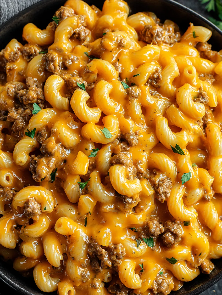 A bowl of macaroni and meat.