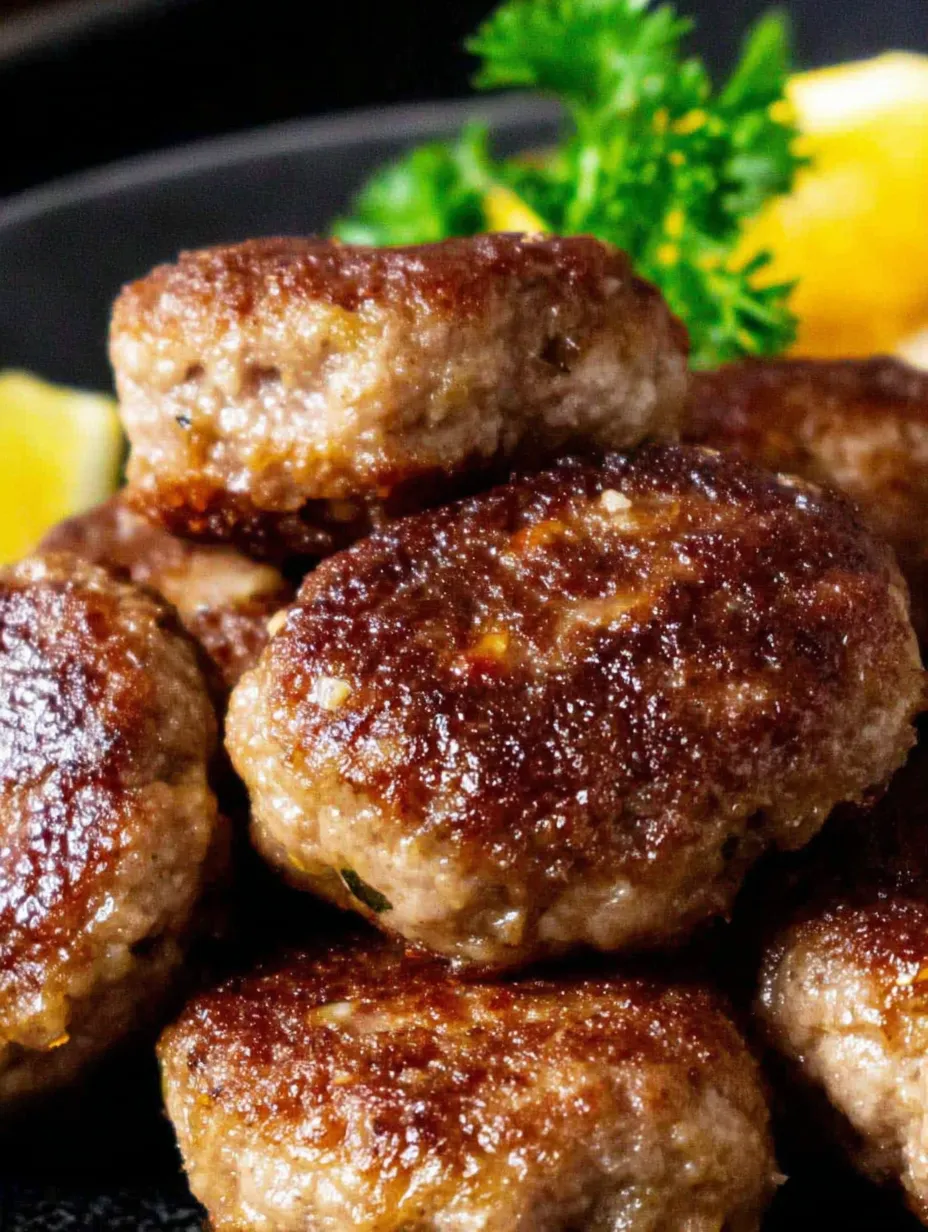 Meatballs on a plate.