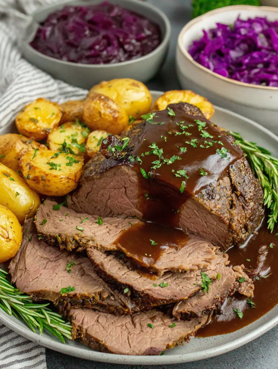 A plate of meat with potatoes and gravy.
