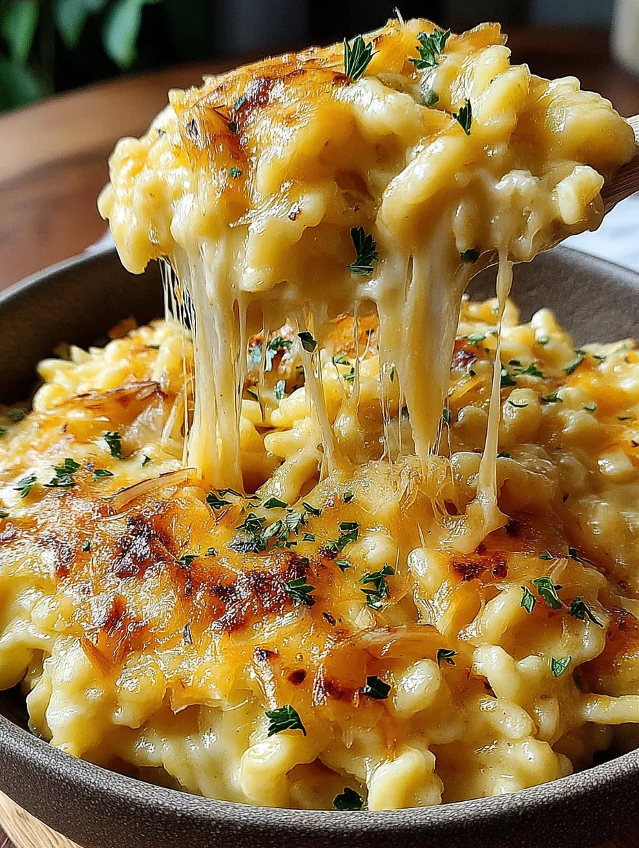 A bowl of macaroni and cheese with a spoon in it.