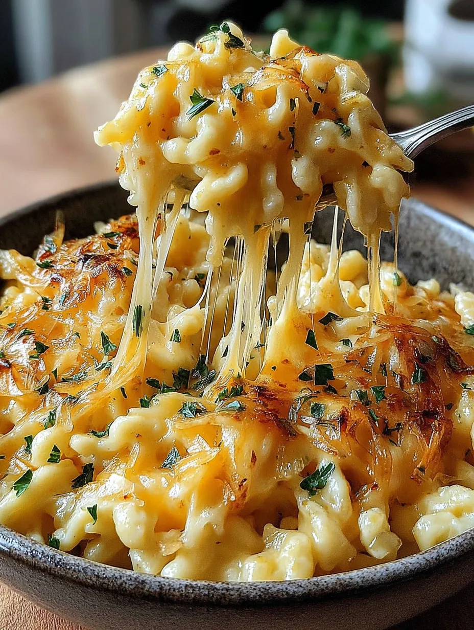 A bowl of macaroni and cheese.