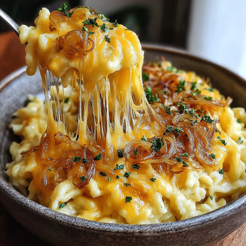 A bowl of macaroni and cheese.