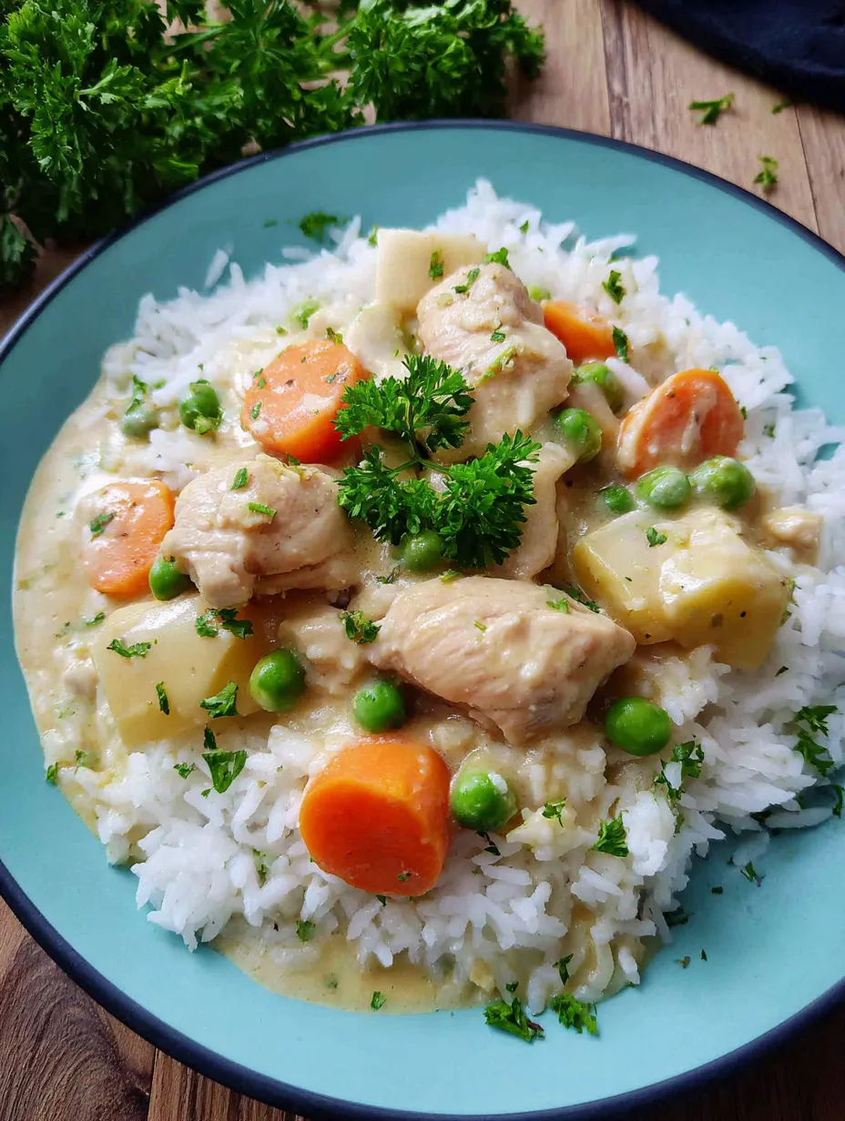 A plate of rice with chicken and peas.
