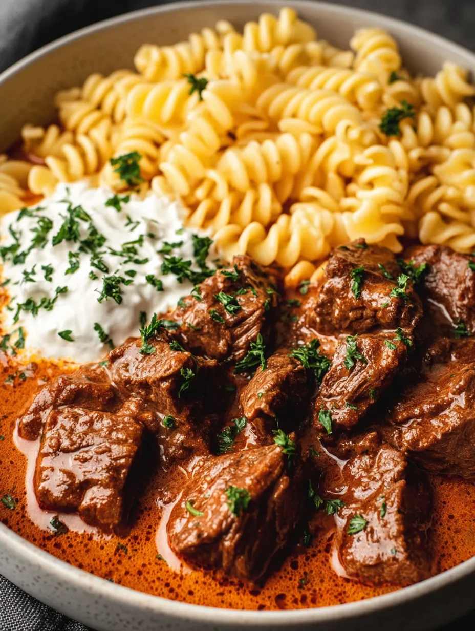 A plate of food with meat and pasta.