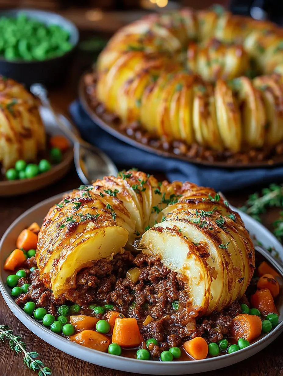 A plate of food with a potato and peas.