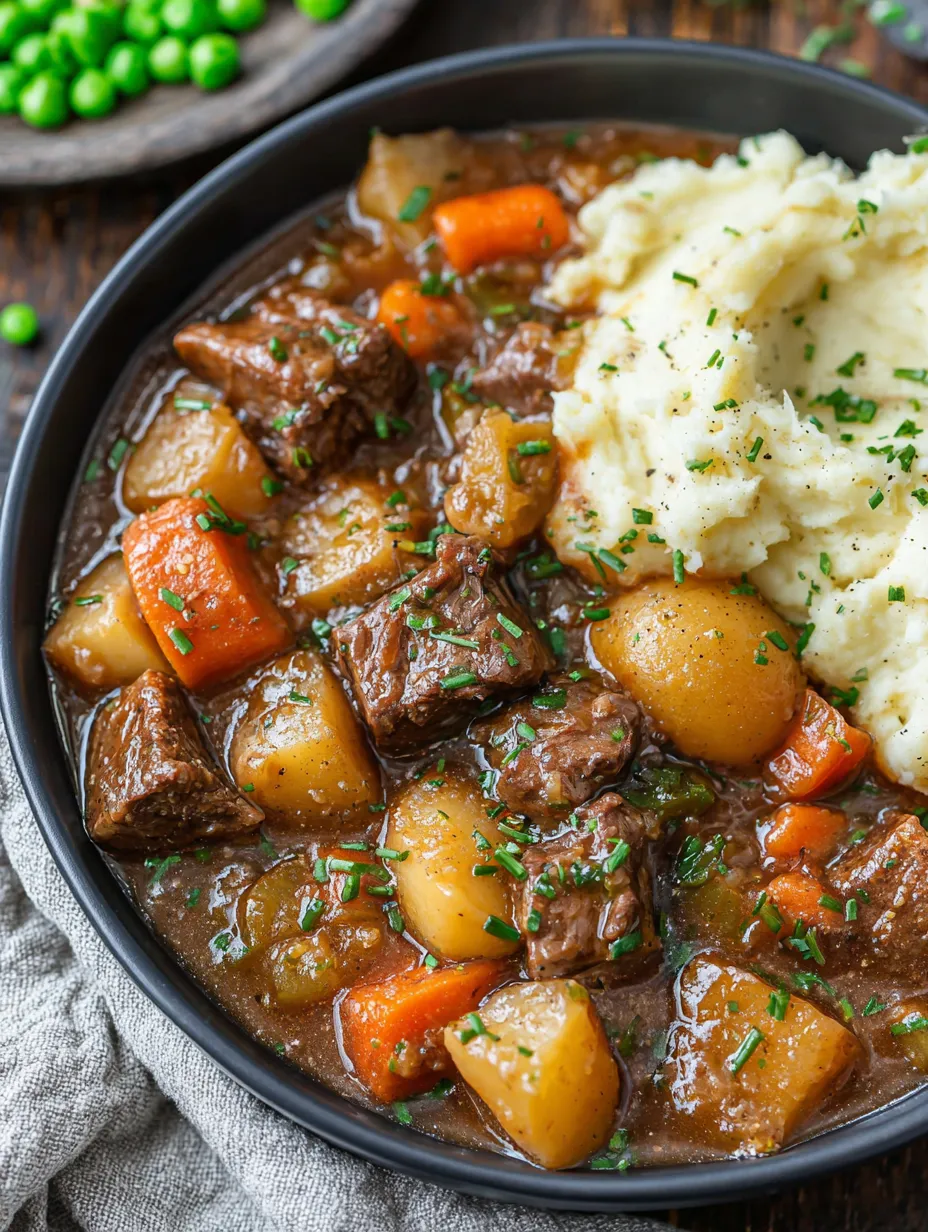 A bowl of meat and potatoes.