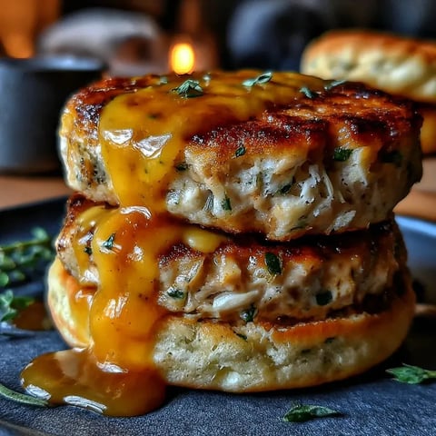 Two chicken burgers with cheese and ranch sauce.